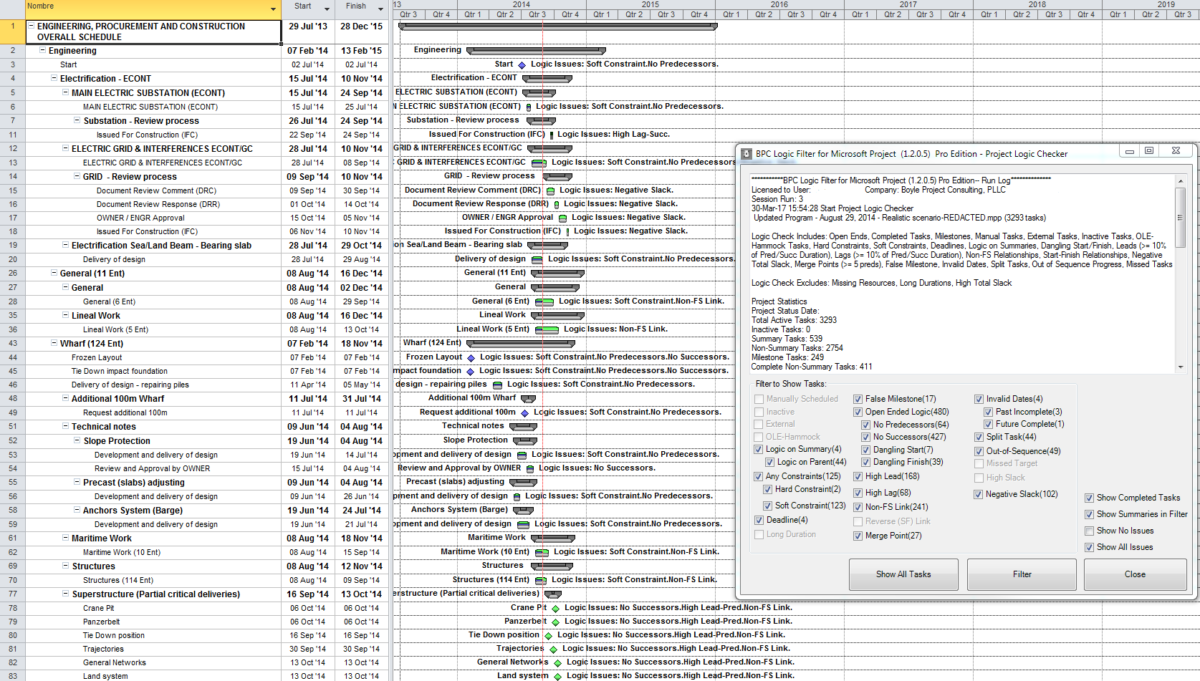 Microsoft Project Schedule Health Checking and Fixing using BPC Logic ...