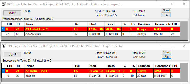A Logic Tracing Example in Microsoft Project – TomsBlog